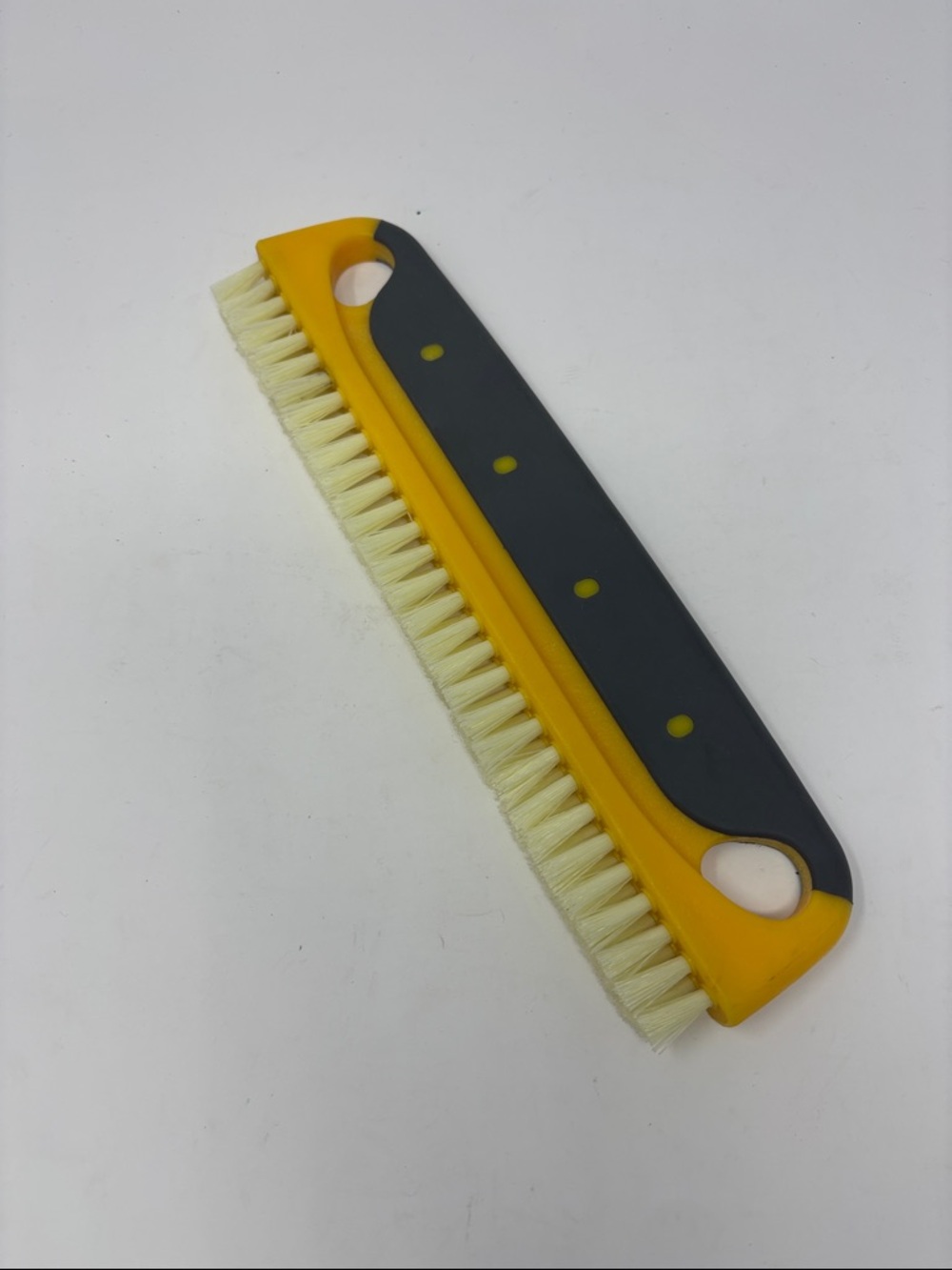 Wallpaper brush Yellow and Gray Scrub Brush with White Bristles